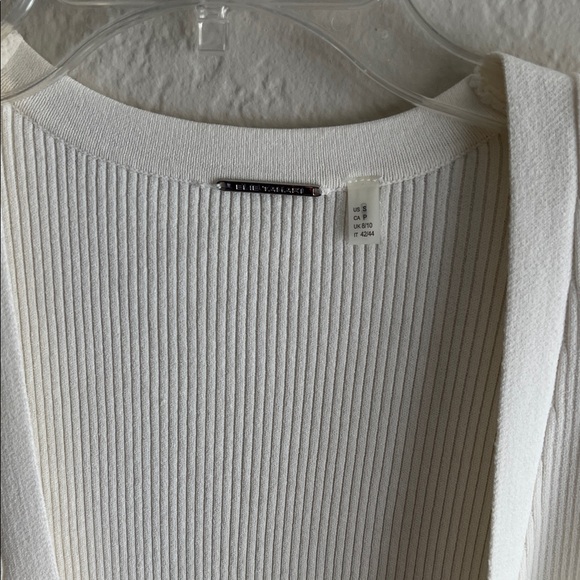 Like New! Elie Tahari Open Front Ribbed Cardigan Sleeveless in Size S - Picture 4 of 11